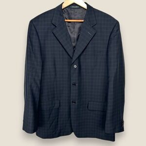 Loro Piana Jaguar Winter Tasmanian Sport Coat Men 42R (52 EUR) Black Check 3 Btn